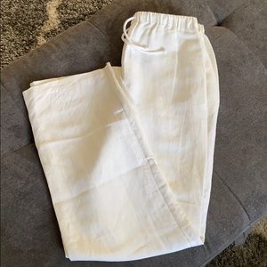 Hillary Charles White Linen Pants